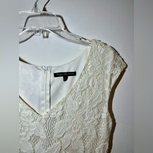 Ryan Michelle S white with lace dress